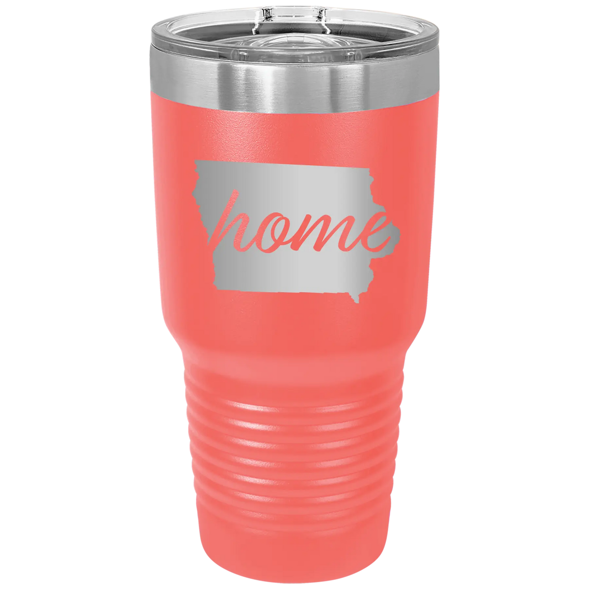 Iowa Home 30 oz Tumbler | Coral