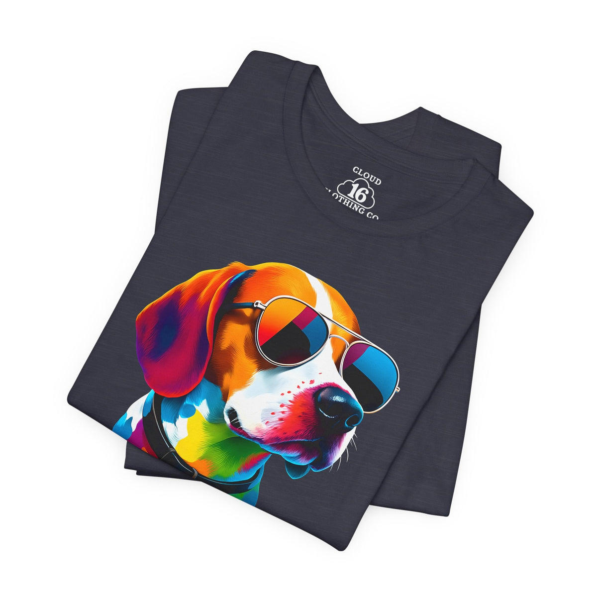 Vibrant Dog Portrait T-Shirt - Unisex Pet Lover Gift - Cool Summer Graphic Tee