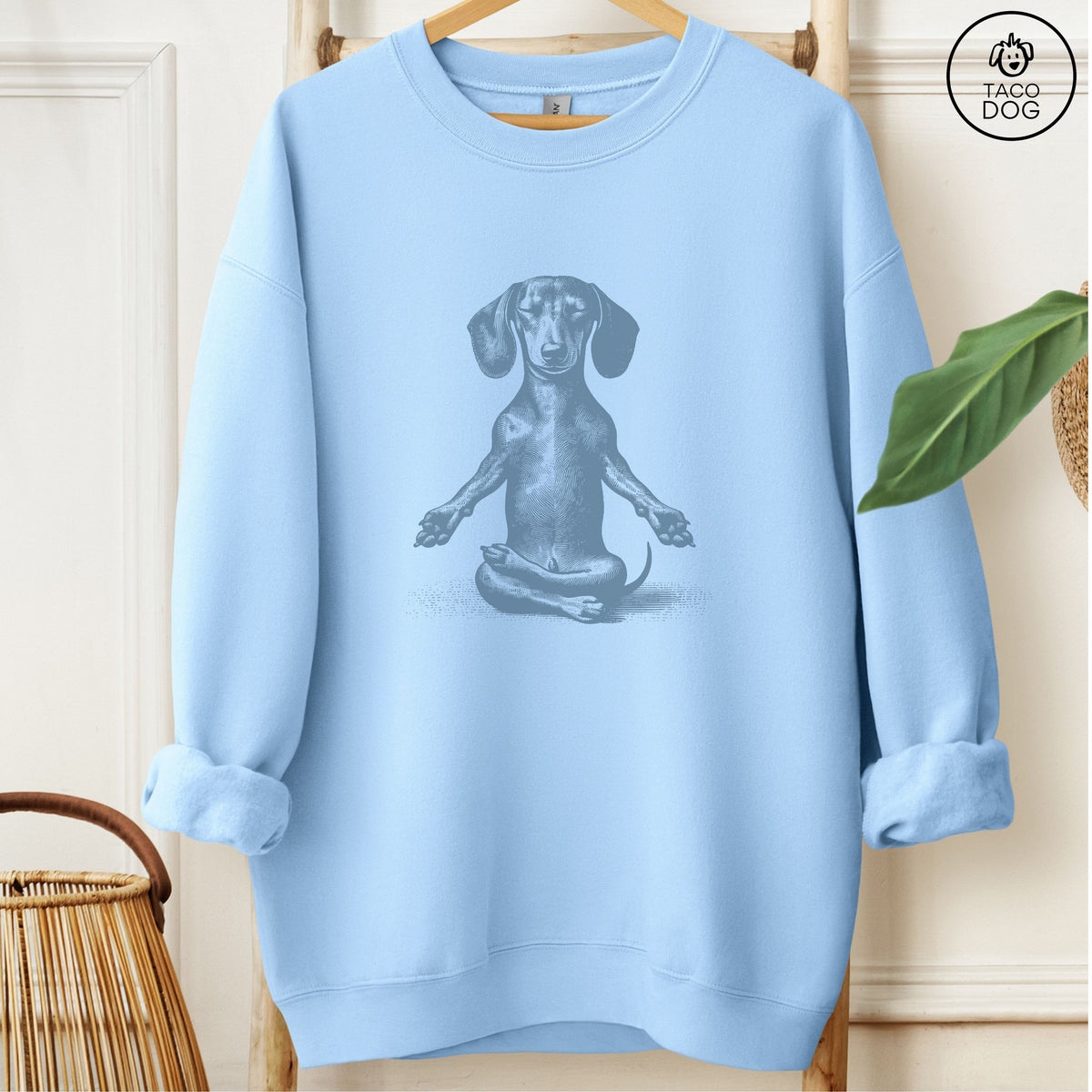Dachshund Meditate Yoga Sweatshirt