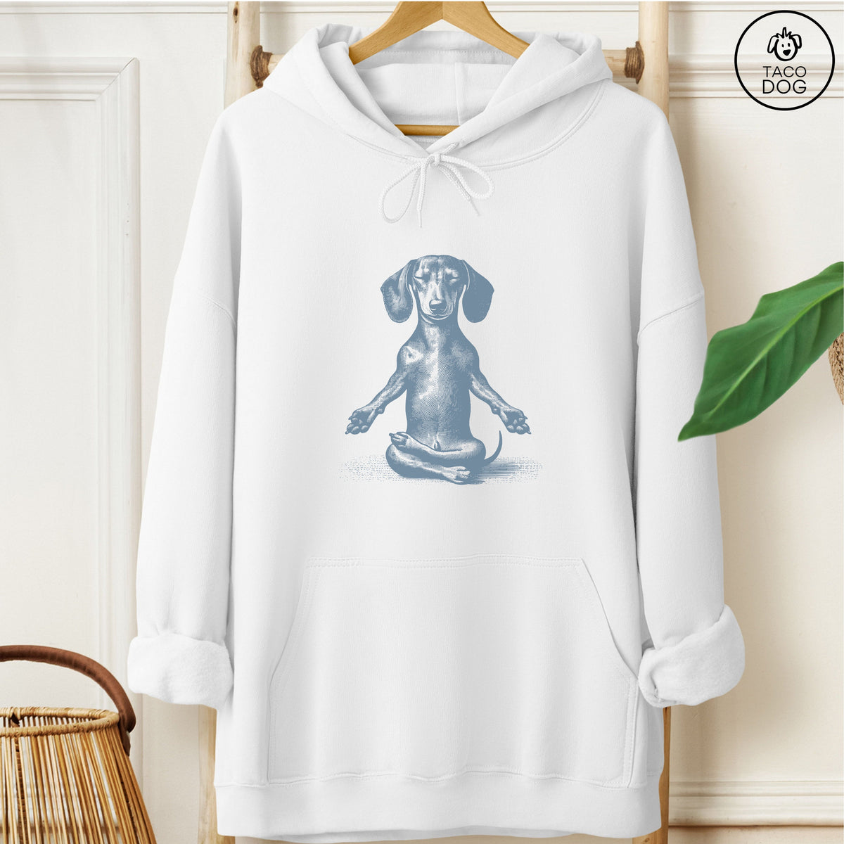 Dachshund Meditate Yoga Hoodie