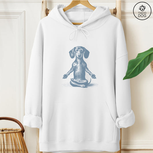 Dachshund Meditate Yoga Hoodie
