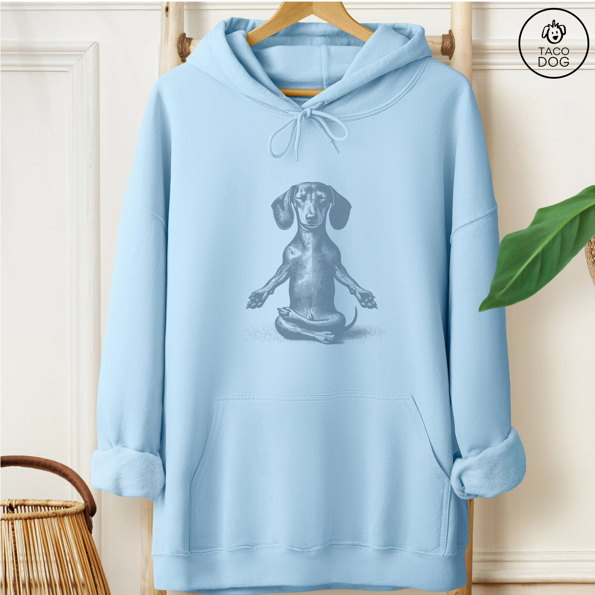 Dachshund Meditate Yoga Hoodie