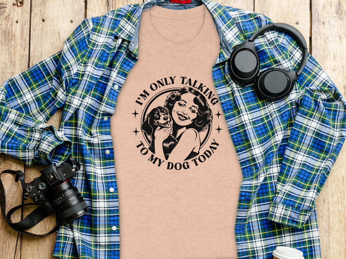 I am only talking to my dog today Graphic Novelty T-Shirt