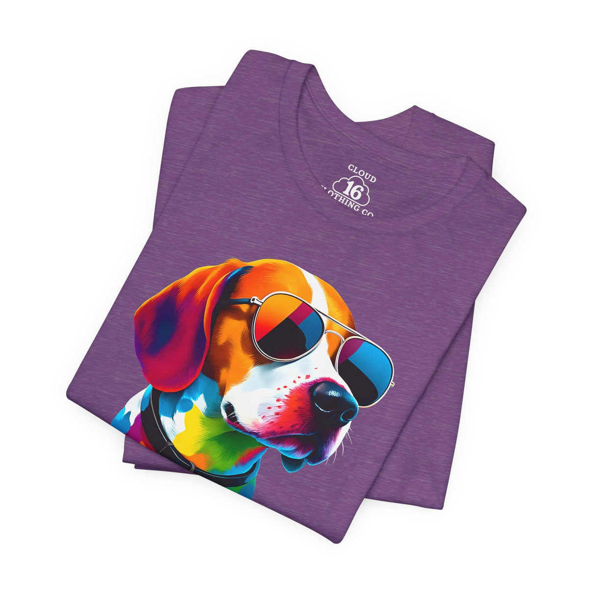 Vibrant Dog Portrait T-Shirt - Unisex Pet Lover Gift - Cool Summer Graphic Tee