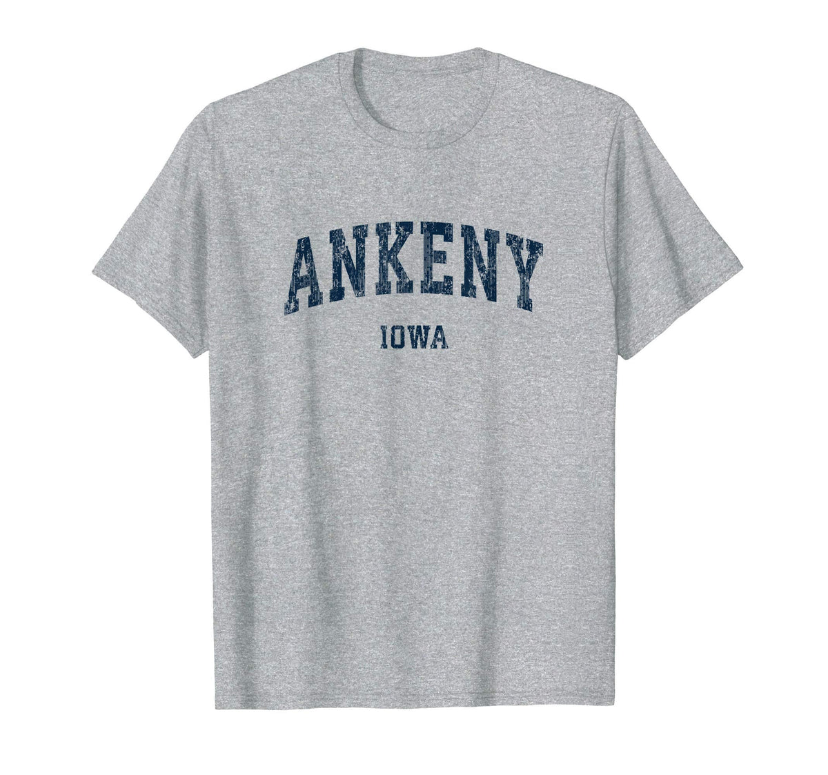 Ankeny Iowa Ia Varsity Sports Navy T-Shirt - Novelty Apparel Unisex