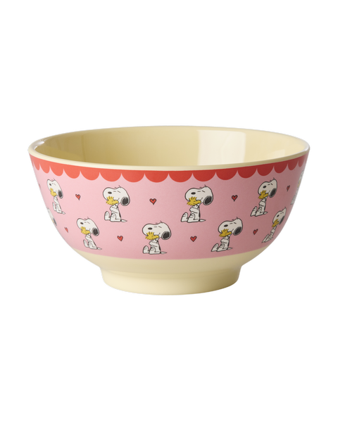 Medium Bowl - Pink- Snoopy Print -