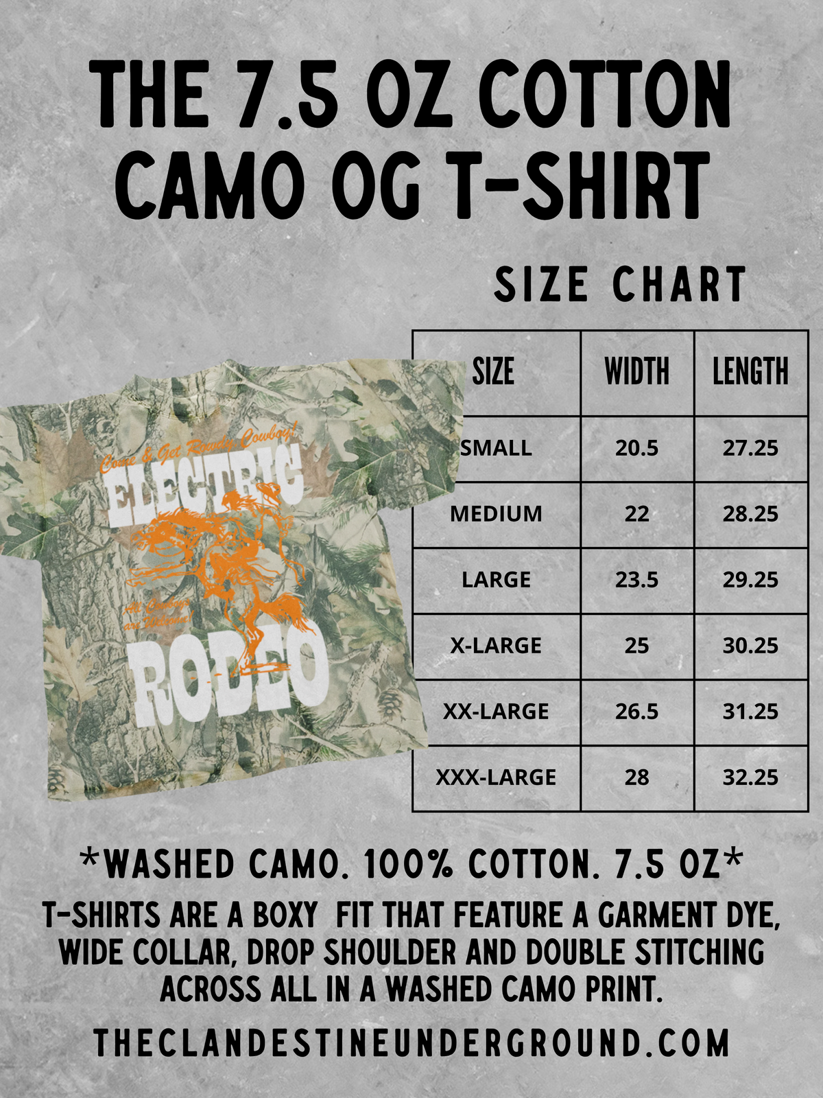 Underground Original Design: It's Ok, Camo Western Boxy Cotton TShirt