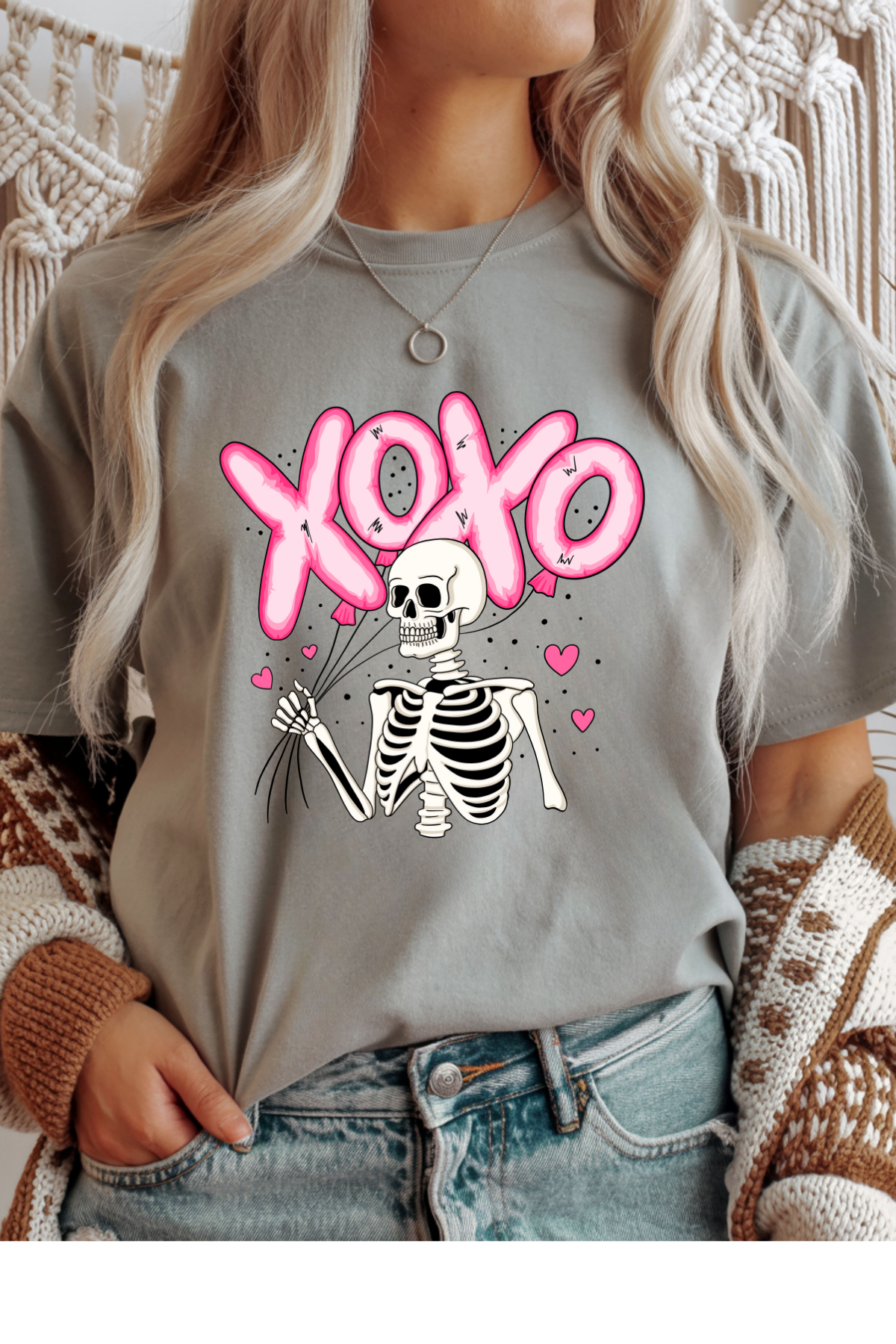 XOXO Skeleton Graphic Tee