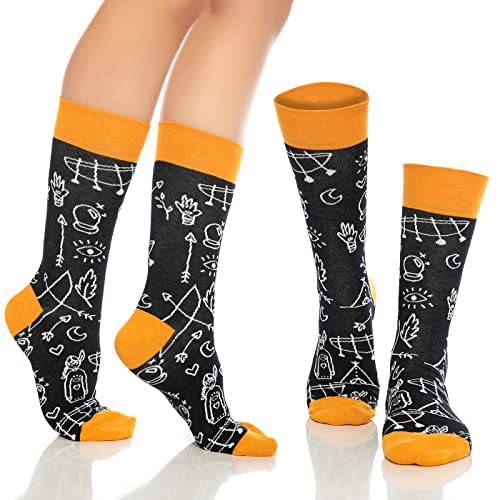 Fun Crew Socks 6-Pack, Cats & Music Mix