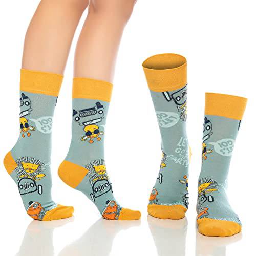 Fun Crew Socks 6-Pack, Coffee & Science Mix