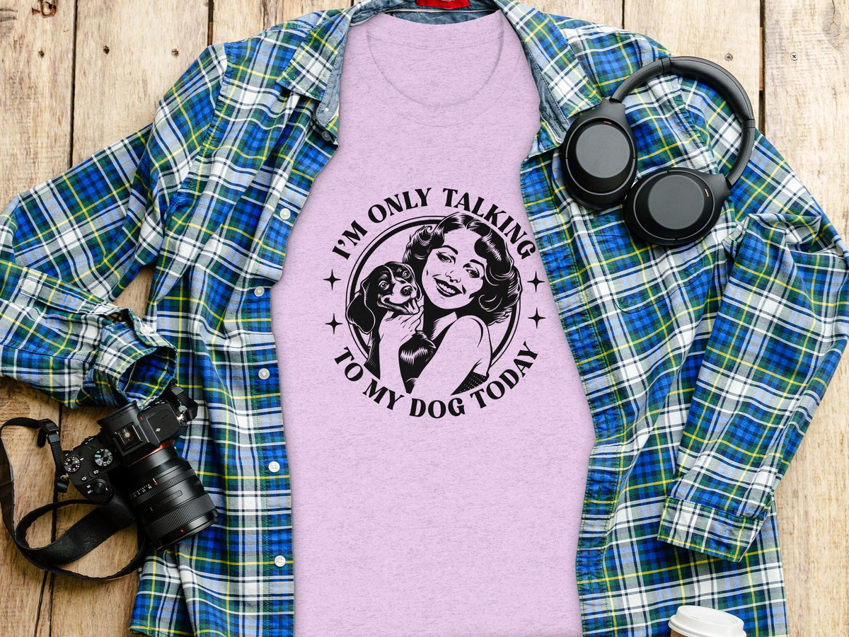I am only talking to my dog today Graphic Novelty T-Shirt