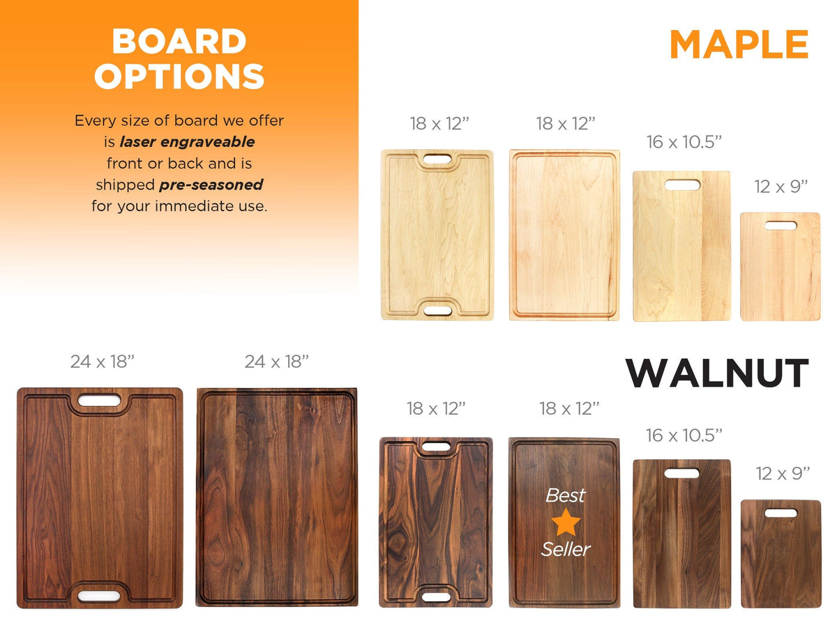 Personalized Cutting Board Wedding Gift, Customize your Walnut and Maple Boards, Engraved Engagement Gift, Unique Bridal Shower Present