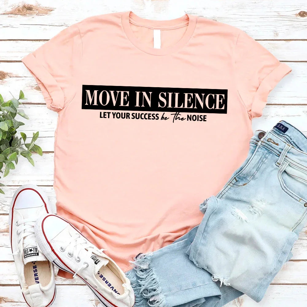 Move in Silence Unisex T-Shirt – Motivational Hustle Tee